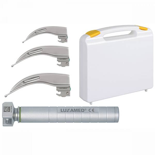 Набір F.O. ларингоскоп педіатричний LED Eco 2,5В + 3 Macintosh клинка Luxamed, рис. 0