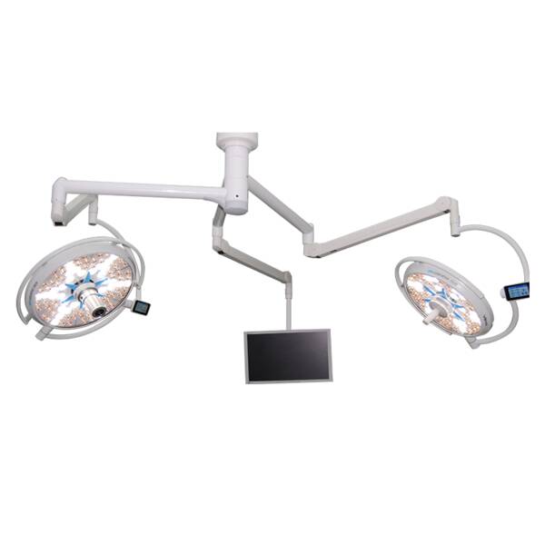 Світильник хірургічний двокупольний стельовий з монітором та камерою Luckystar S628/Е628 VG Medical, рис. 0