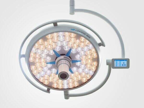 Світильник хірургічний двокупольний стельовий з монітором та камерою Luckystar S628/Е628 VG Medical, рис. 1